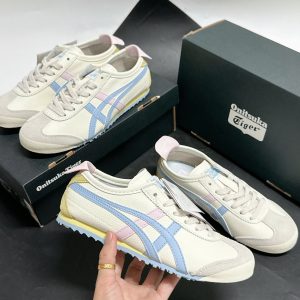Giay Onitsuka Tiger Mexico 66 Tokuten Retro Canva Trang Xanh Duong Got Vang Giày Onitsuka Tiger Mexico 66 Tokuten Retro Canva Trắng Xanh Dương Gót Vàng