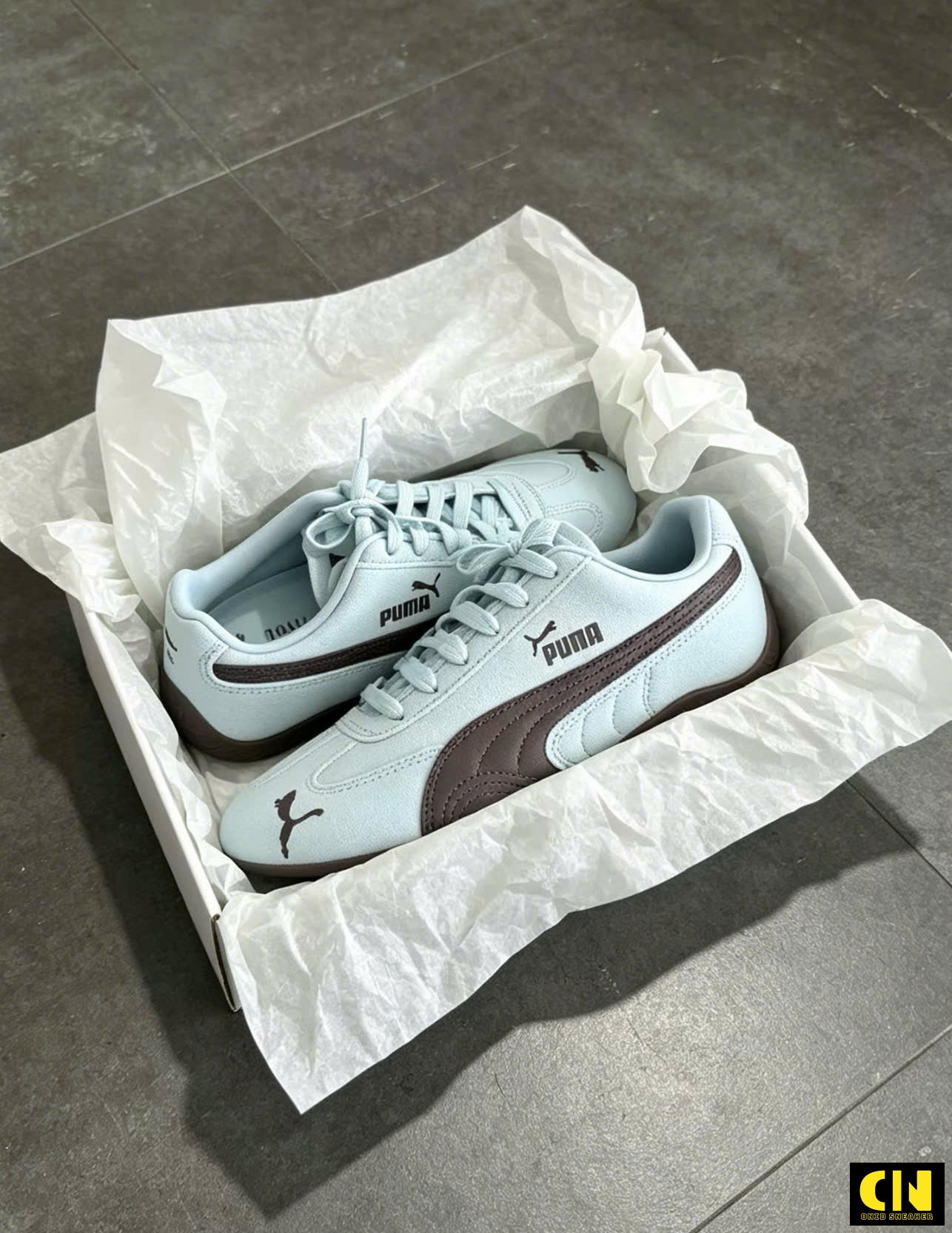 Giày Puma Speedcat Og Fresh Water Gum Pastel Blue Brown Giày Puma Speedcat OG Fresh Water Gum Pastel Blue Brown