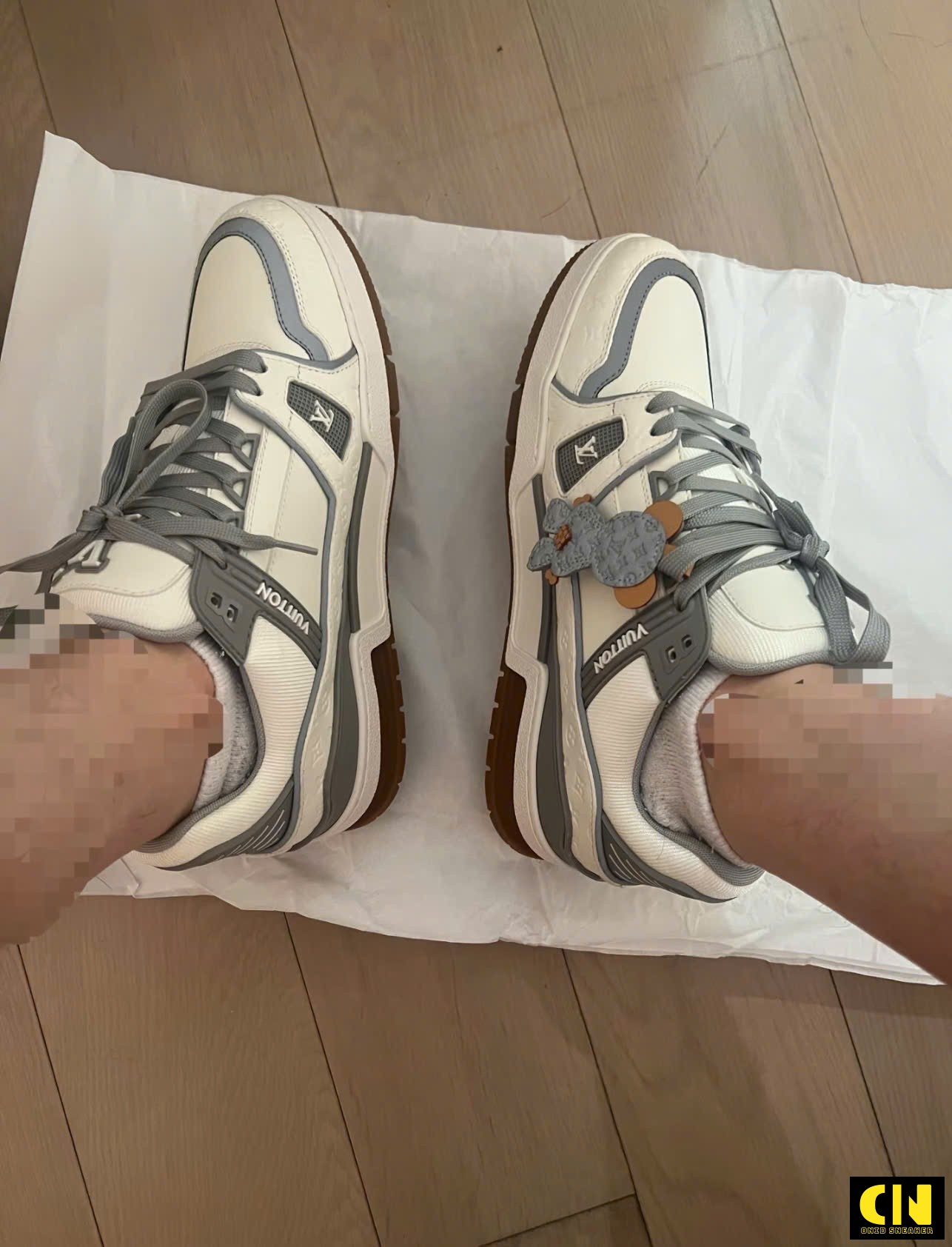 Giày Sneaker Louis Vuitton Lv Trainer White Grey Hàng Cao Cấp Giày Sneaker Louis Vuitton LV Trainer White Grey Hàng Cao Cấp