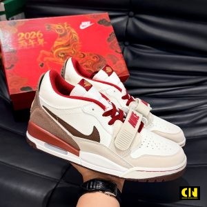 Giay Sneaker Nike Air Jordan Legacy 312 Low Grey Sail Brown Red Giày Sneaker Nike Air Jordan Legacy 312 Low Grey Sail Brown Red