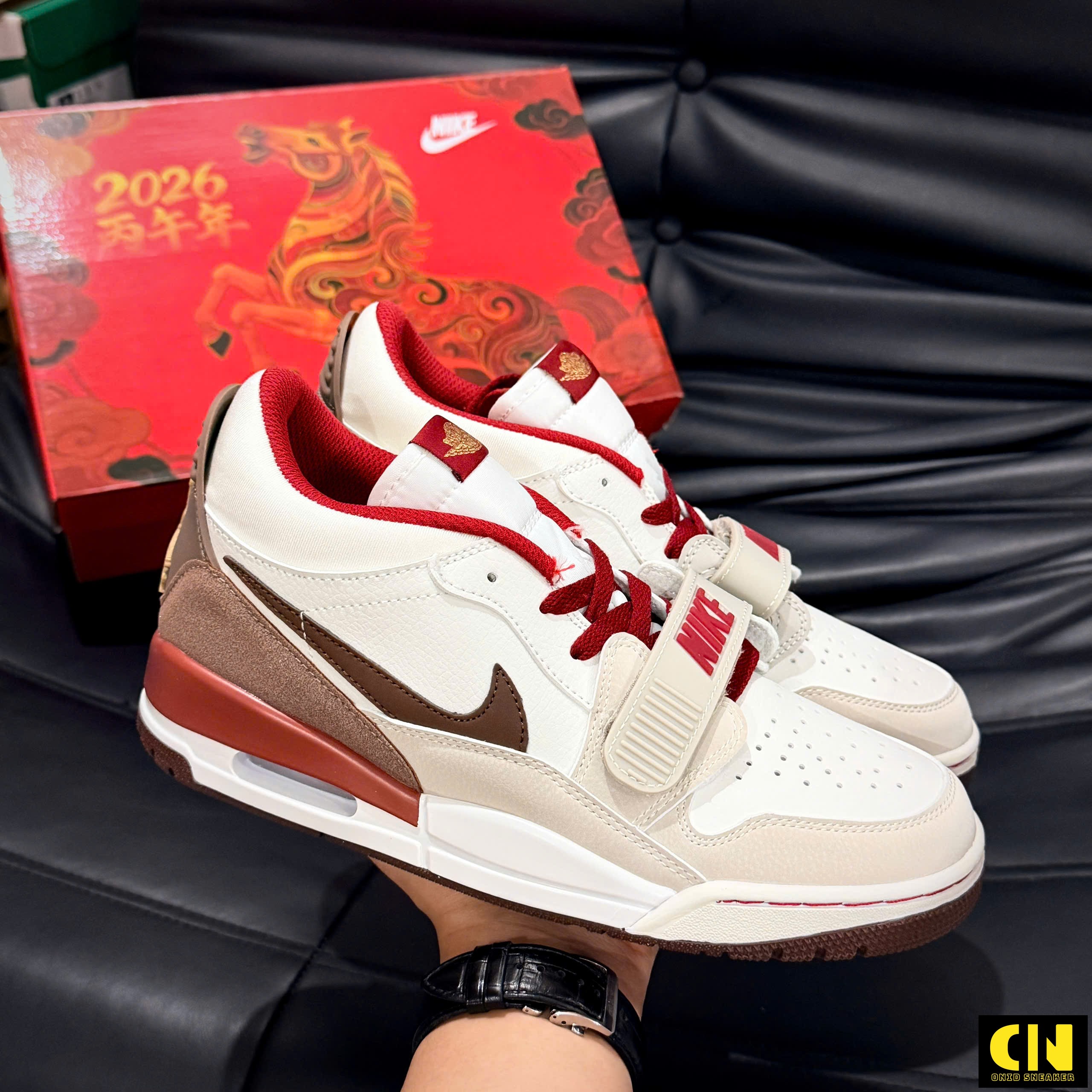 Giày Sneaker Nike Air Jordan Legacy 312 Low Grey Sail Brown Red Giày Sneaker Nike Air Jordan Legacy 312 Low Grey Sail Brown Red