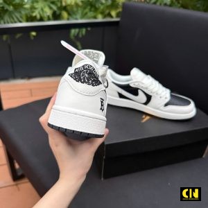 Giay Sneaker Nike Jordan 1 Low Travis Scott Burberry Black Giày Sneaker Nike Jordan 1 Low Travis Scott Burberry Black