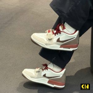Giay Sneaker Nike Jordan Legacy 312 Trang Kem Phoi Do Burgundy Giày Sneaker Nike Jordan Legacy 312 Trắng Kem Phối Đỏ Burgundy