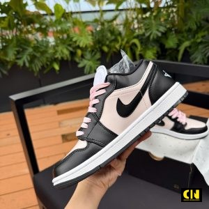 Giay Sneaker Nu Nike Jordan 1 Low Black Pink Hong Den Giày Sneaker Nữ Nike Jordan 1 Low Black Pink Hồng Đen