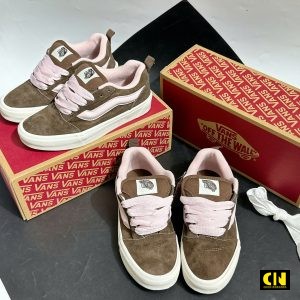 Giay Sneaker Nu Vans Knu Skool Nau Hong Pastel Giày Sneaker Nữ Vans Knu Skool Nâu Hồng Pastel