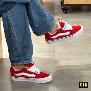 Giay Sneaker Vans Knu Skool Vibrant Red White Chuan Size Giày Sneaker Vans Knu Skool Vibrant Red White Chuẩn Size