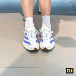Giay The Thao Adidas Adizero Evo Sl White Blue Full Box Giày Thể Thao Adidas Adizero Evo SL White Blue Full Box