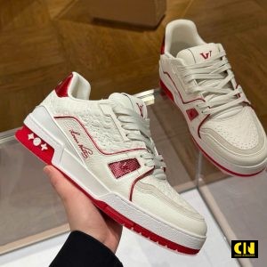 Giay The Thao Nam Nu Louis Vuitton Lv Trainer 54 Trang Do Cao Cap Giày Thể Thao Nam Nữ Louis Vuitton LV Trainer 54 Trắng Đỏ Cao Cấp