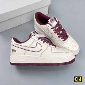Giay The Thao Nam Nu Nike Air Force 1 Low Stussy Trang Do Cao Cap Giày Thể Thao Nam Nữ Nike Air Force 1 Low Stussy Trắng Đỏ Cao Cấp