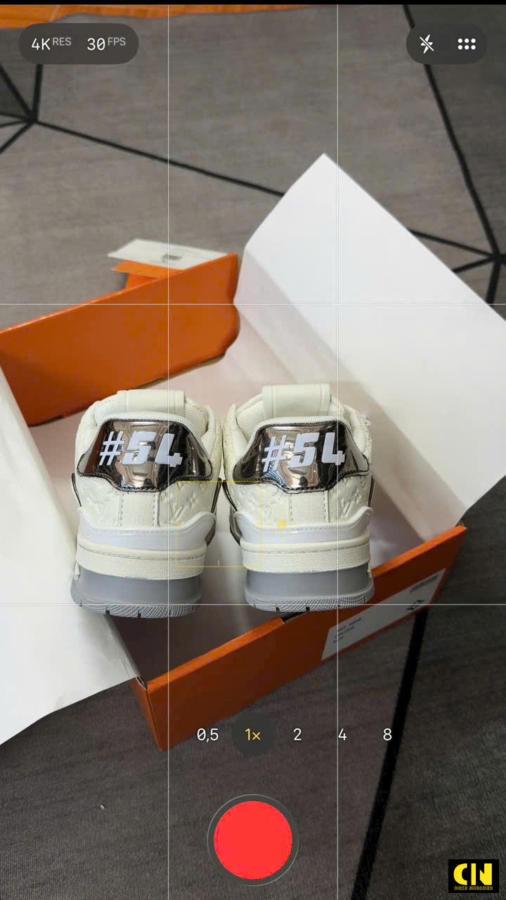 Giày Thời Trang Louis Vuitton Lv Trainer 54 White Gray Monogram Giày Thời Trang Louis Vuitton LV Trainer 54 White Gray Monogram