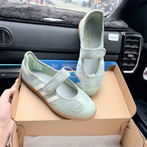 Giay Thoi Trang Nu Adidas Samba Mary Jane Vai Det Phoi Da Xanh Mint Giày Thời Trang Nữ Adidas Samba Mary Jane Vải Dệt Phối Da Xanh Mint