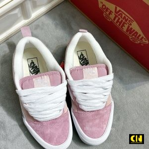 Giay Vans Classics Knu Skool Pink Multi Hong Trang Day Dan Giày Vans Classics Knu Skool Pink Multi Hồng Trắng Dày Dặn