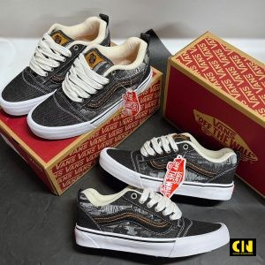 Giay Vans Classics Knu Skool White Black Grey Giày Vans Classics Knu Skool White Black Grey