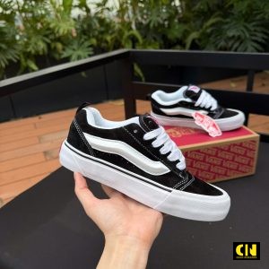 Giay Vans Slip On Knu Skool Black White Giày Vans Slip On Knu Skool Black White