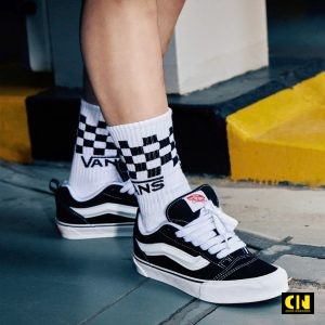 Giay Vans Slip On Knu Skool Mau Trang Den Giày Vans Slip On Knu Skool Màu Trắng Đen